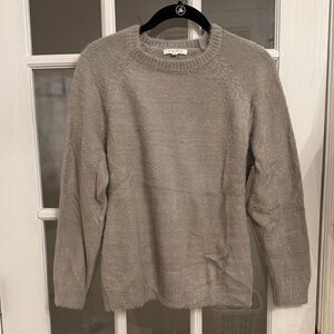 Z SUPPLY Women's Gray Fuzzy Knit Crewneck Sweater Size XS